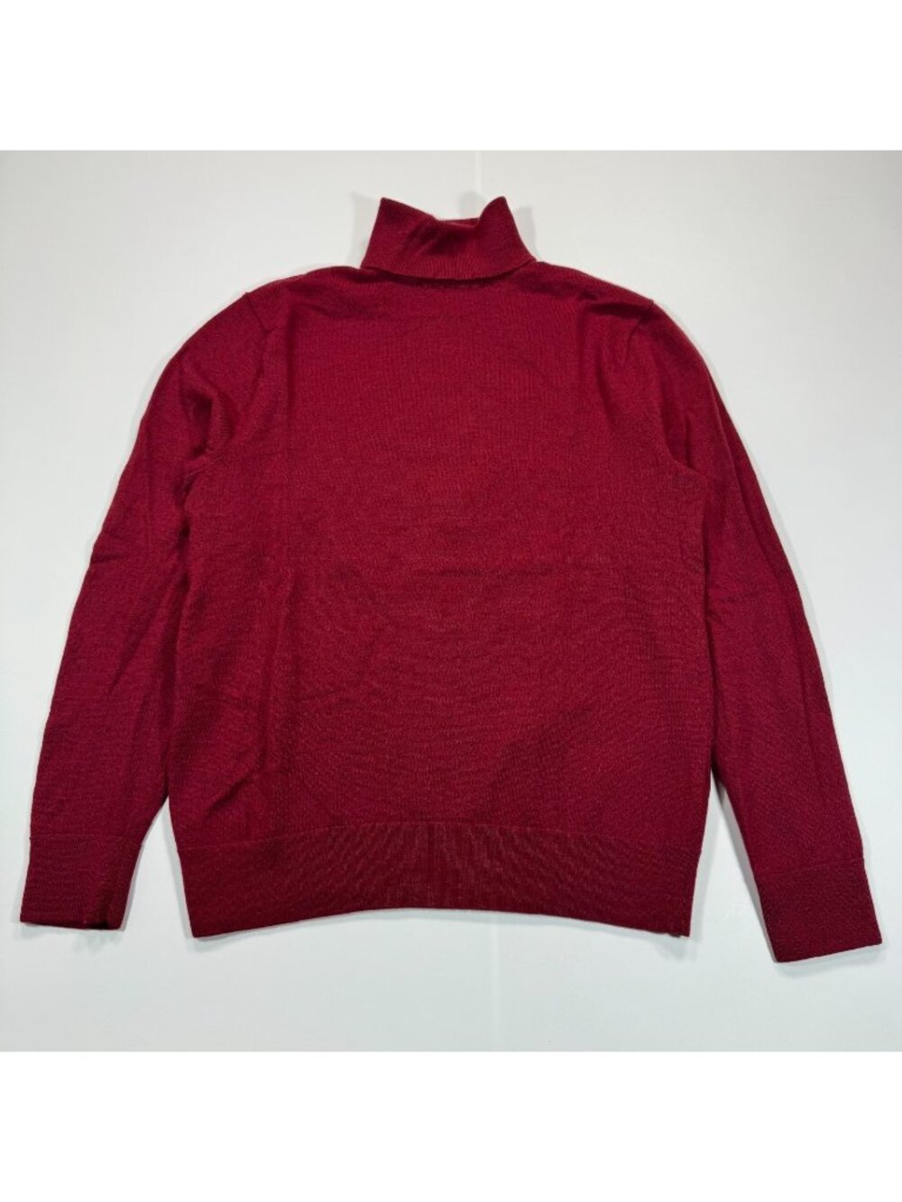 Banana Republic Sweater Mens M Red Merino Wool Knitted Turtleneck Preppy Holiday